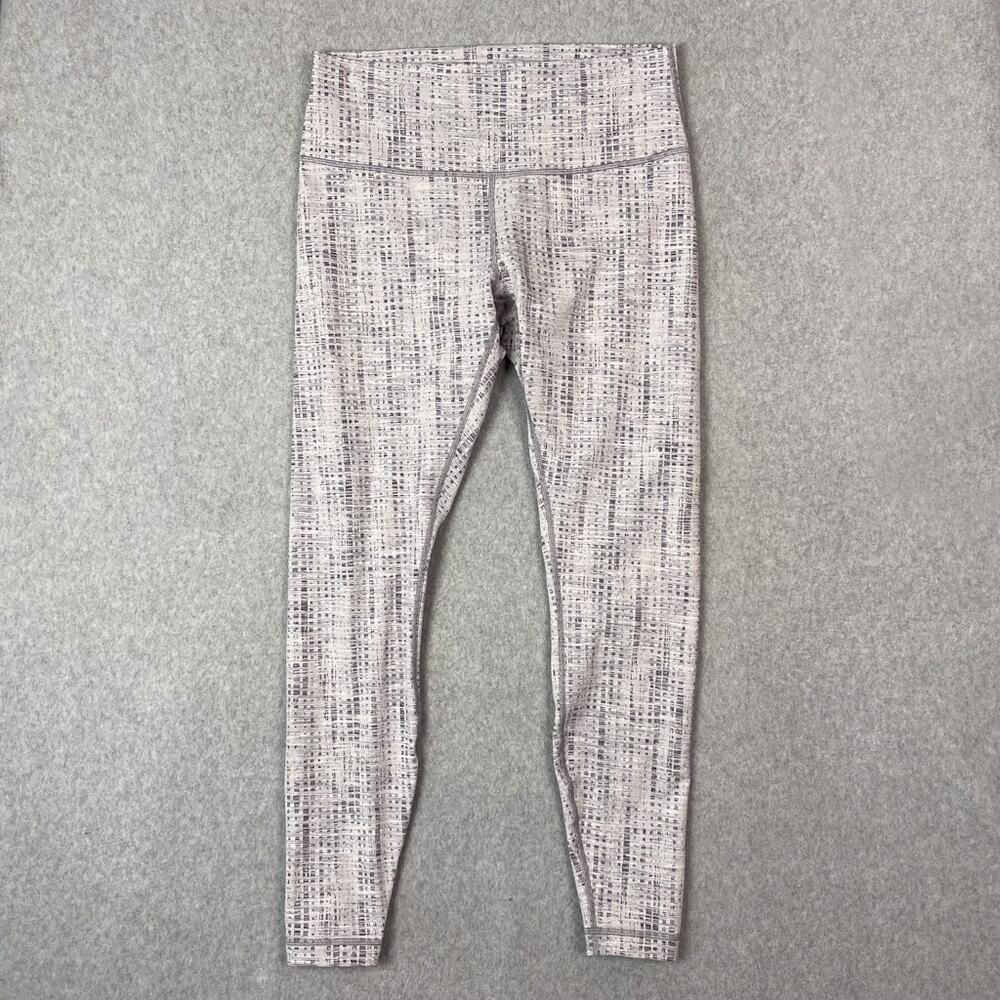 Lululemon Womens 12 Wunder Under High Rise Tight in Jacquard Moonphase Silver